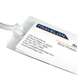 Travelon Set of 3 Self-Laminating Luggage Tags, Clear, 4.5 x 2.75 x 0.25